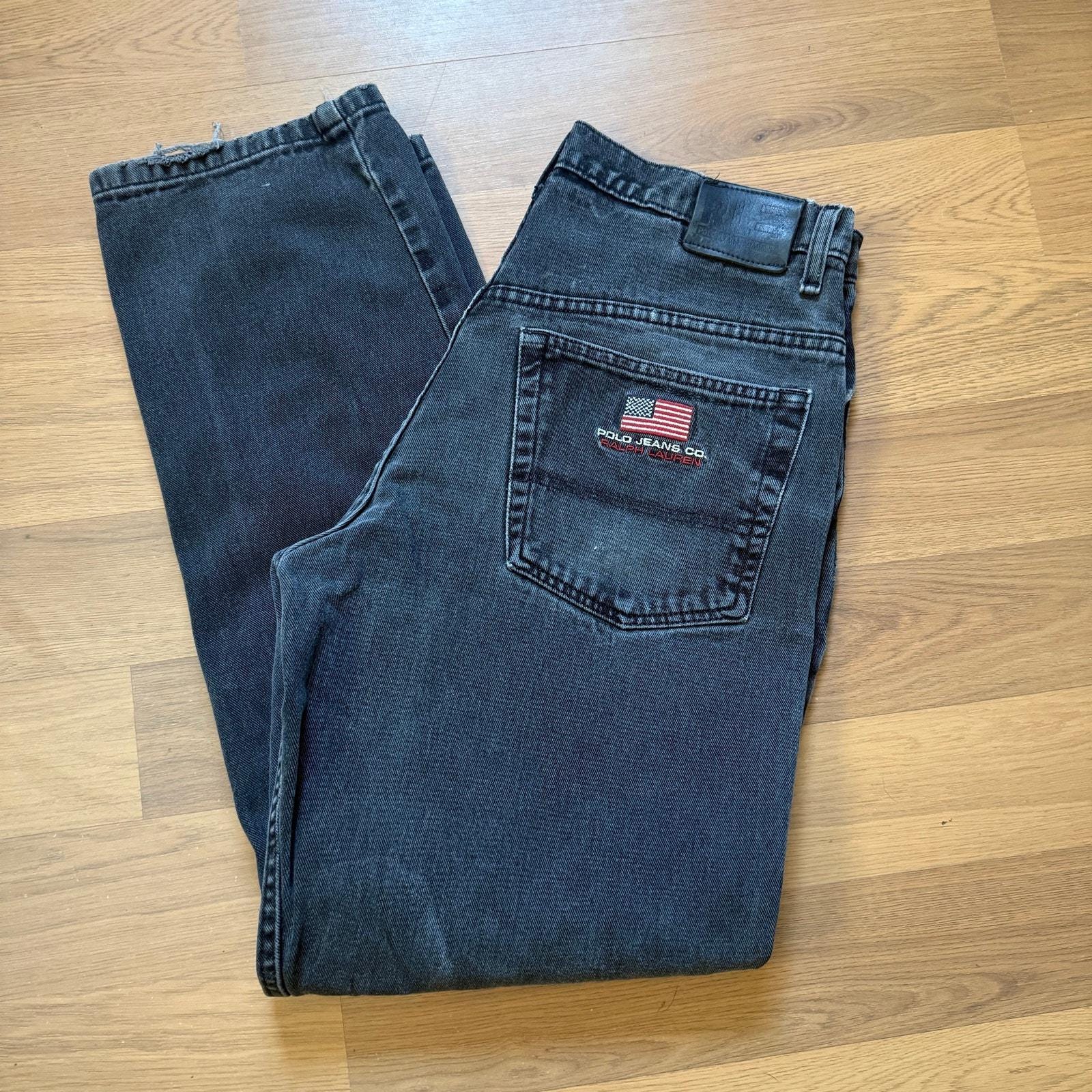 Men's Vintage 90's Polo Ralph Lauren Jeans Co. Black Denim Pants