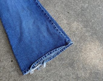 Women's Vintage Y2k Zana-di Midwash Blue Denim Flare Bell Bottoms