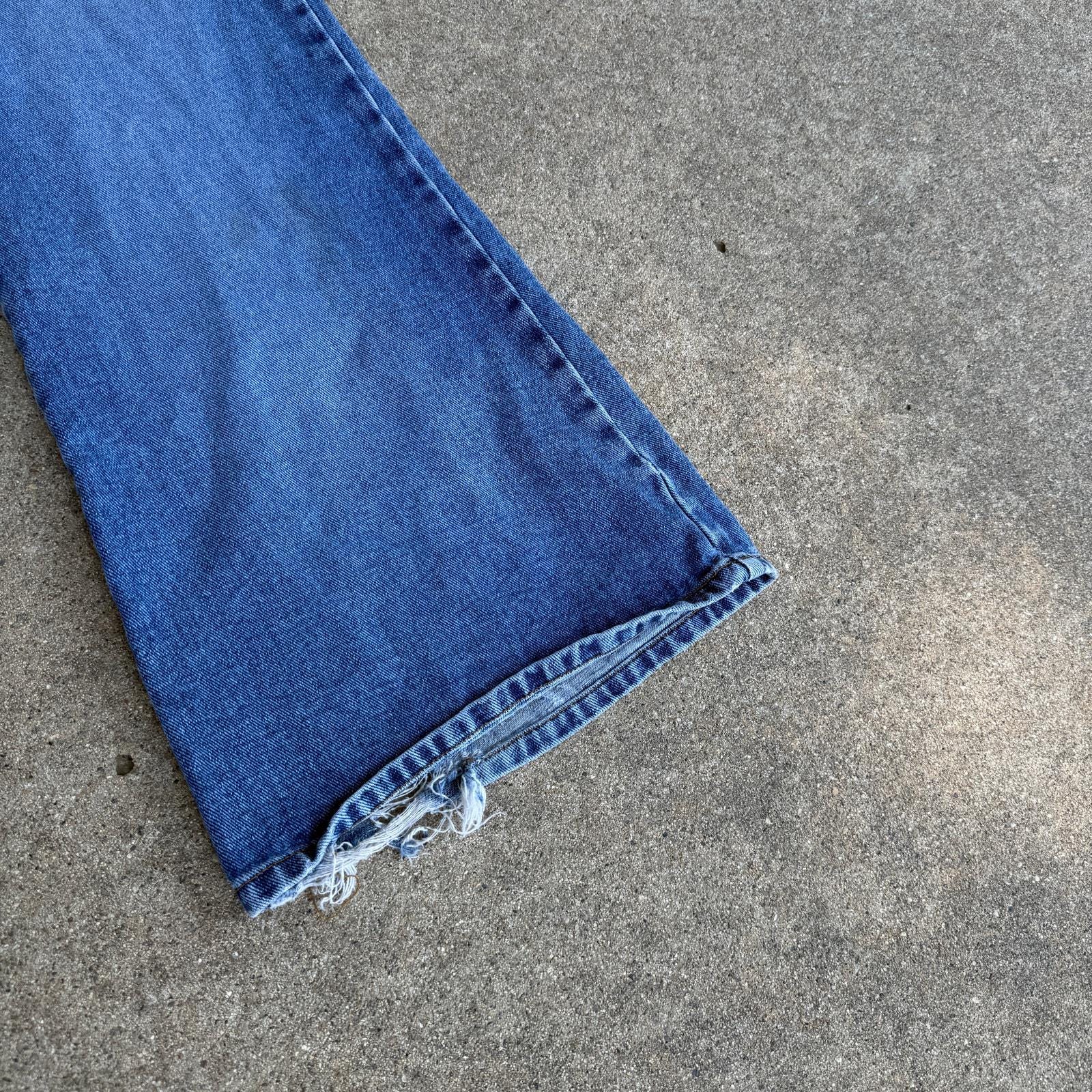 Women's Vintage Y2k Zana-di Midwash Blue Denim Flare Bell Bottoms