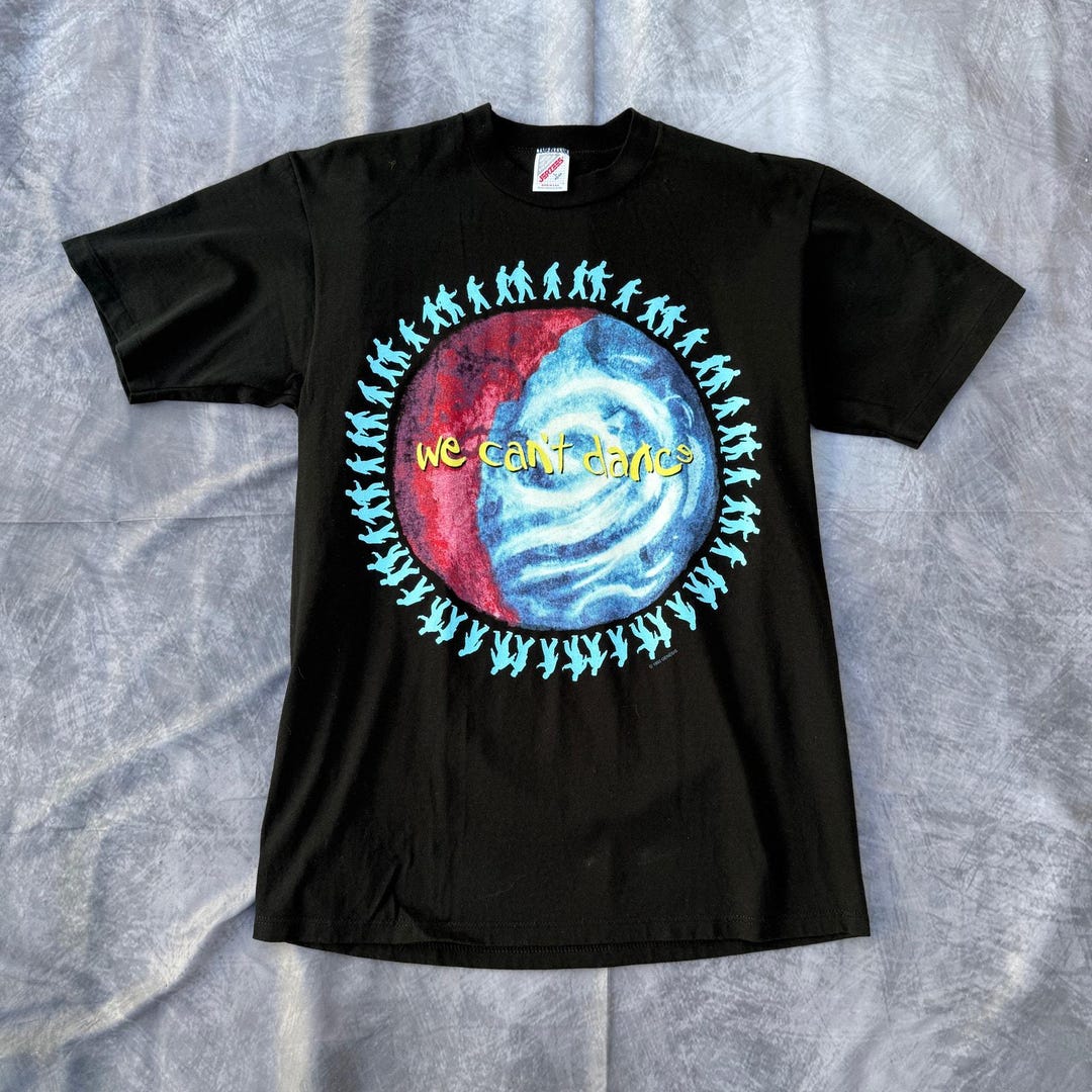 Vintage 1992 Genesis We Can't Dance World Tour Black Spiral Band