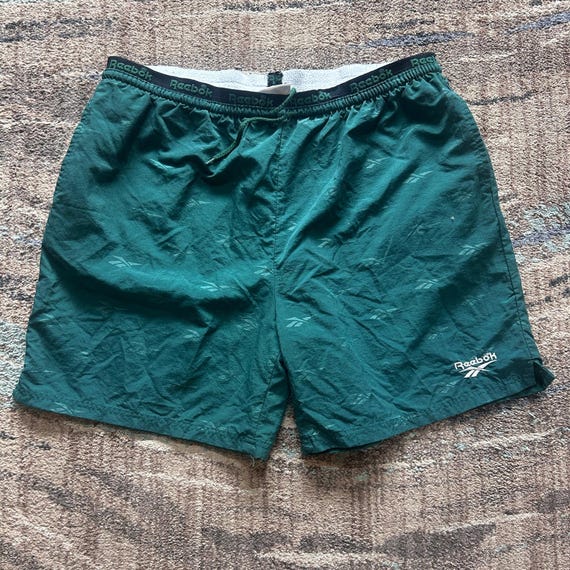 Short de survetement de sport Reebok en nylon vert pour homme vintage des annees 90 maillot de bain taille XL Etsy France