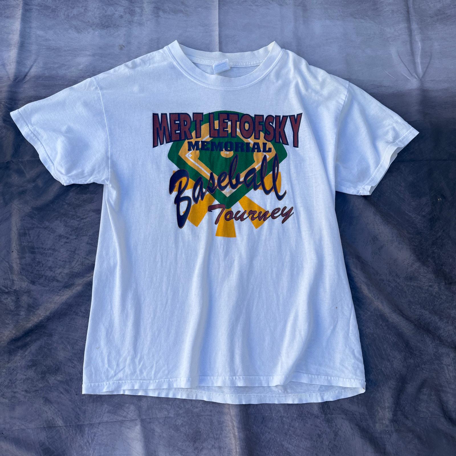 Vintage 90s Mert Letosky Memorial Baseball Tournament White Ted