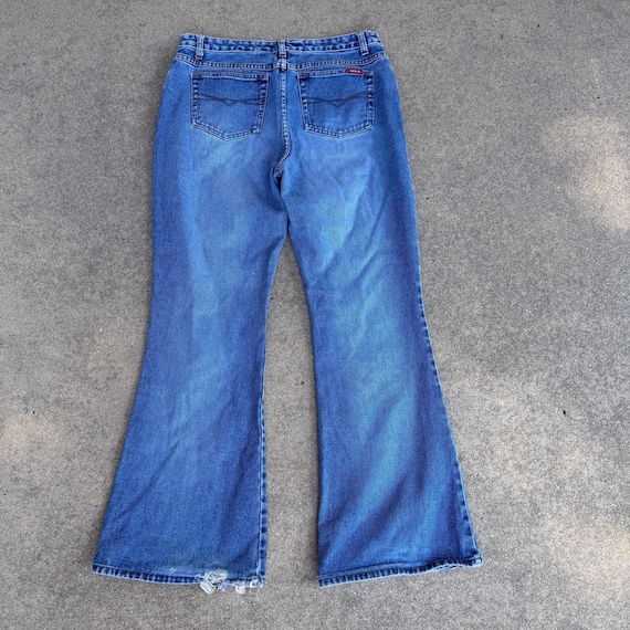 Women's Vintage Y2k Zana-di Midwash Blue Denim Flare Bell Bottoms
