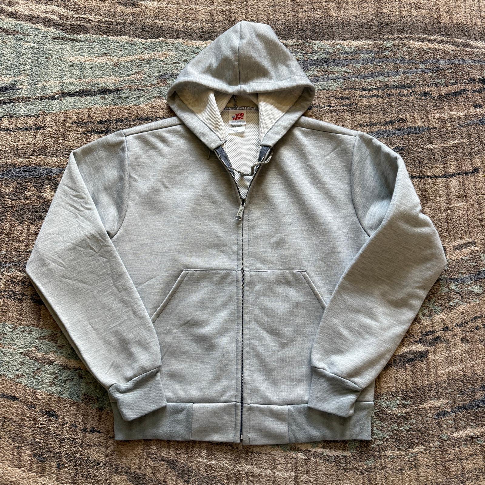 アルミジップパーカー　usa製　80's 杢グレー　vintage 80s USA製 無地 スウェット ジップパーカー 杢グレー 3X - Sixpacjoe