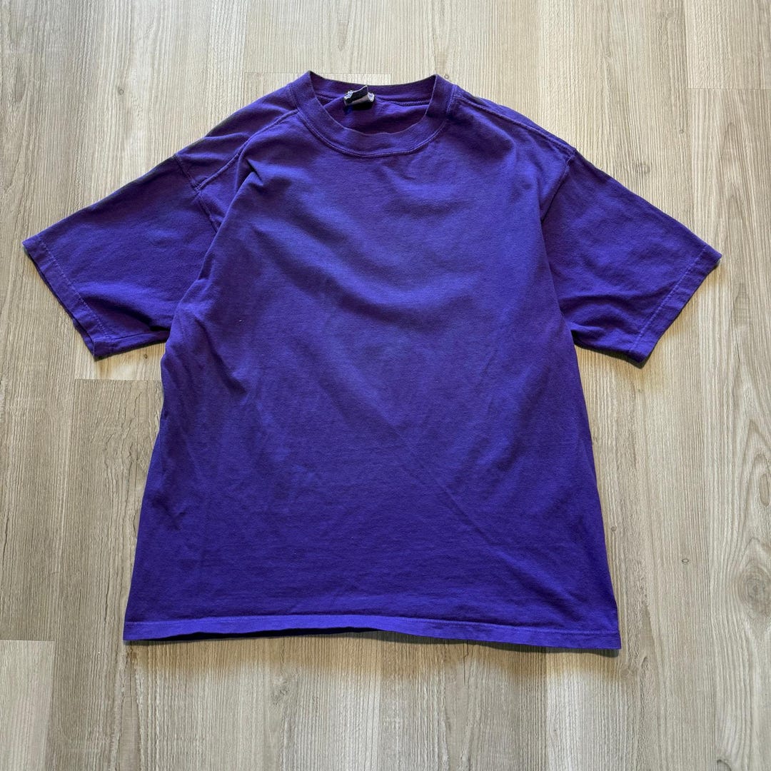 90'S Vintage Printed T-Shirt, Men's XL unclear purple type Vintage Second Hand
