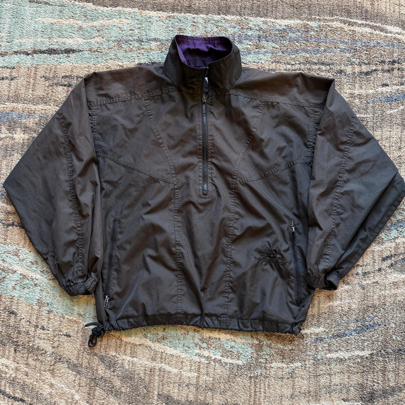 ★★New Balance★★ Vintage Washed Cotton Crop Jacket Wine U NB New Balance Vintage Windbreaker Light Jacket Mens Sz L
