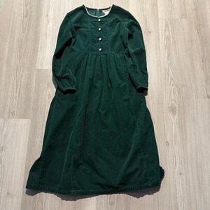 Women's Vintage 90's Fads Emerald Green Cord Corduroy Cottage Core Dress Sz  4 P - Etsy