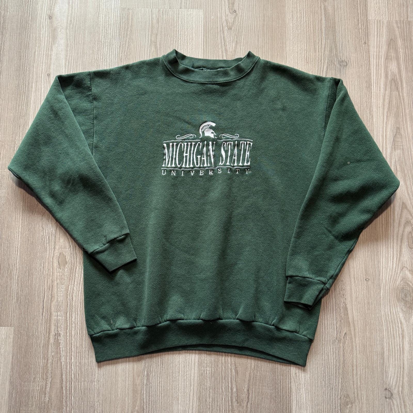 Sweat Jansport de 1990 Michigan State Spartans verts taille XL made in usa