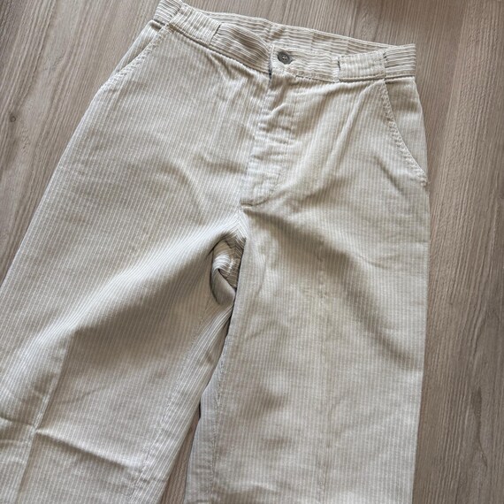 Women's Vintage 70's Ms. Lee White Cords Corduroy… - image 6