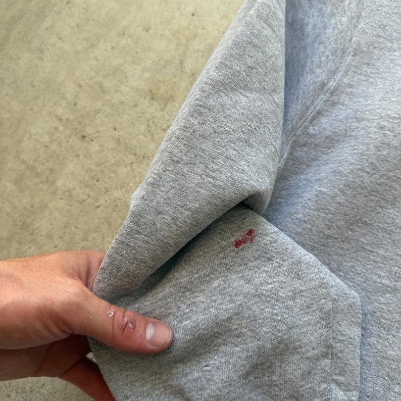 Men's Vintage 90's Nike Essential Gray Blank Crewneck Pullover Sweatshirt Sz S image 5