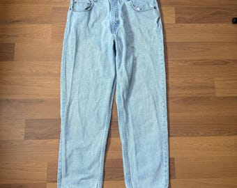 Herren Vintage 90er Nuovo Country Sitz Light Wash Denim Blue Jeans Sz 32 x 30 VTG