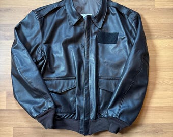 Men's USAF Taylors Leatherwear Brown A-2 Flyers Flight Bomber Leather Jacket 48