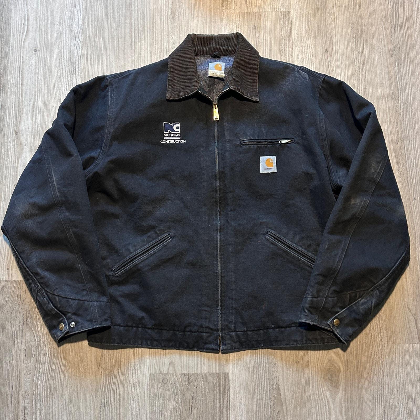 ジャケット・アウター 90'Carhartt blanket liner detroit jacket VINTAGE CARHARTT DETROIT STYLE BLANKET LINED JACKET J001 BLK