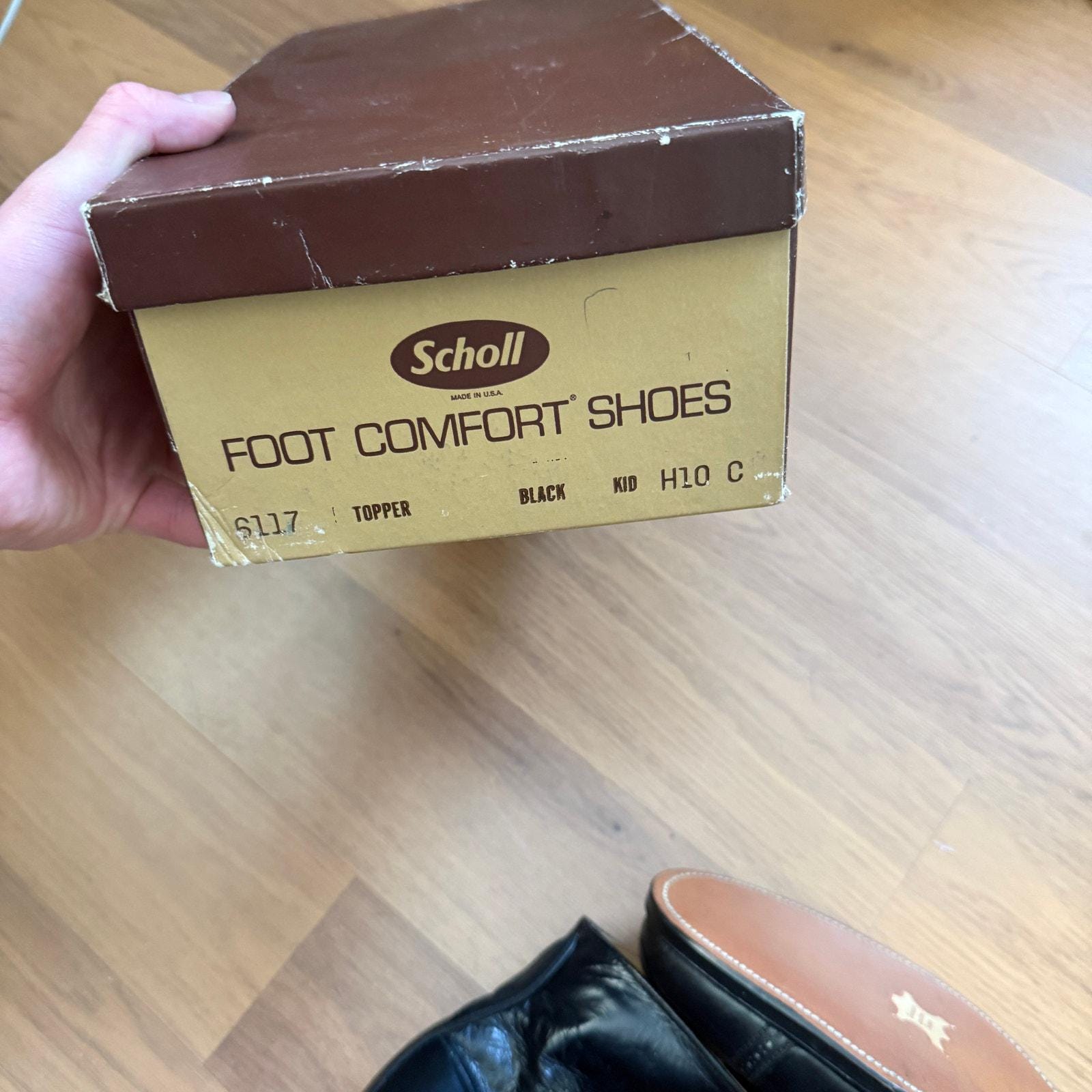 Deadstock w/Box Vintage 1940\'s Dr. Scholls Black Leather Lace-Up Ankle Boots 9.5 Deadstock W/box Vintage 1940 main image 4