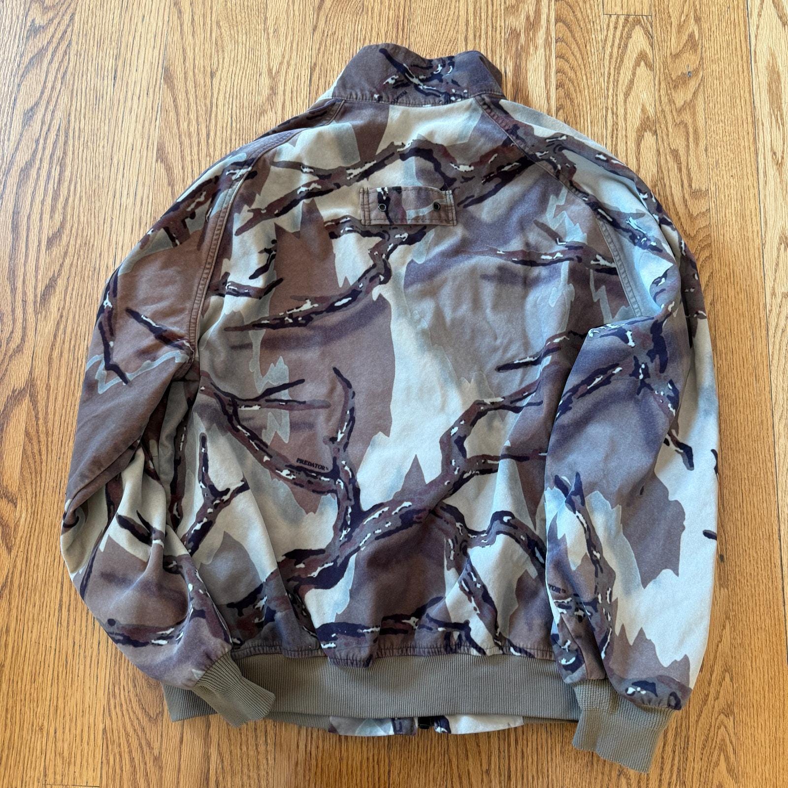 Men's Vintage 90's Predator Camouflage Camo Zip up Bomber