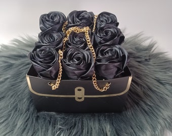Black Rose Eternal Bouquet Black Box