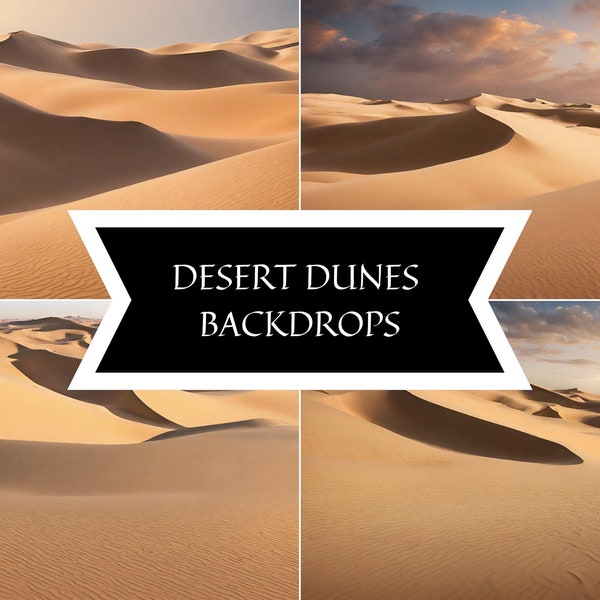 Mesmerizing Desert Dunes Digital Backdrop Bundle for Stunning Photography - Oasis of High-Resolution Desert Landscape Backgrounds