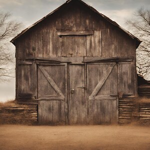 Barn Digital Backdrop: Rustic Farmhouse Decor Instant Download for DIY ...
