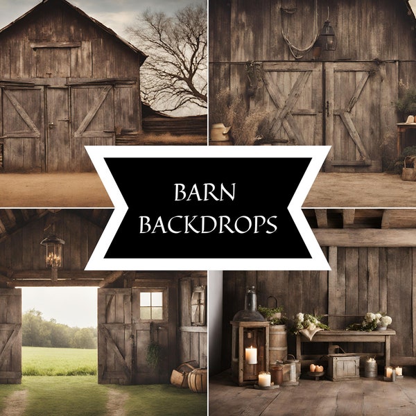 Barn Digital backdrop: Rustic Farmhouse Decor Instant Download for DIY Home, Country Wedding, and Rural Charm Printable Barn Art, Farmhouse