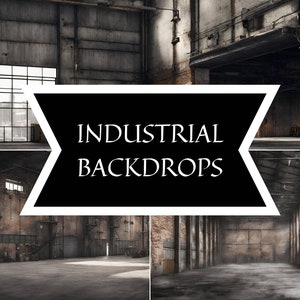 Industrial Backdrop Bundle: Hochwertige digitale Hintergründe für Fotografie & Design
