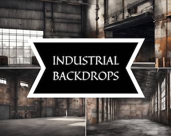 Industrial Backdrop Bundle: Hochwertige digitale Hintergründe für Fotografie & Design