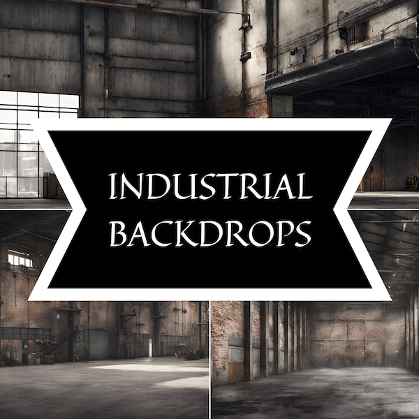Industrial Backdrop Bundle: High-Quality Digital Backgrounds for Photography & Design