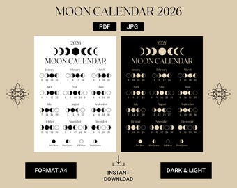 2026TYPE-MOONカレンダー Amazon.com: 2026 Calendar – Phases of the Night Sky 28x36