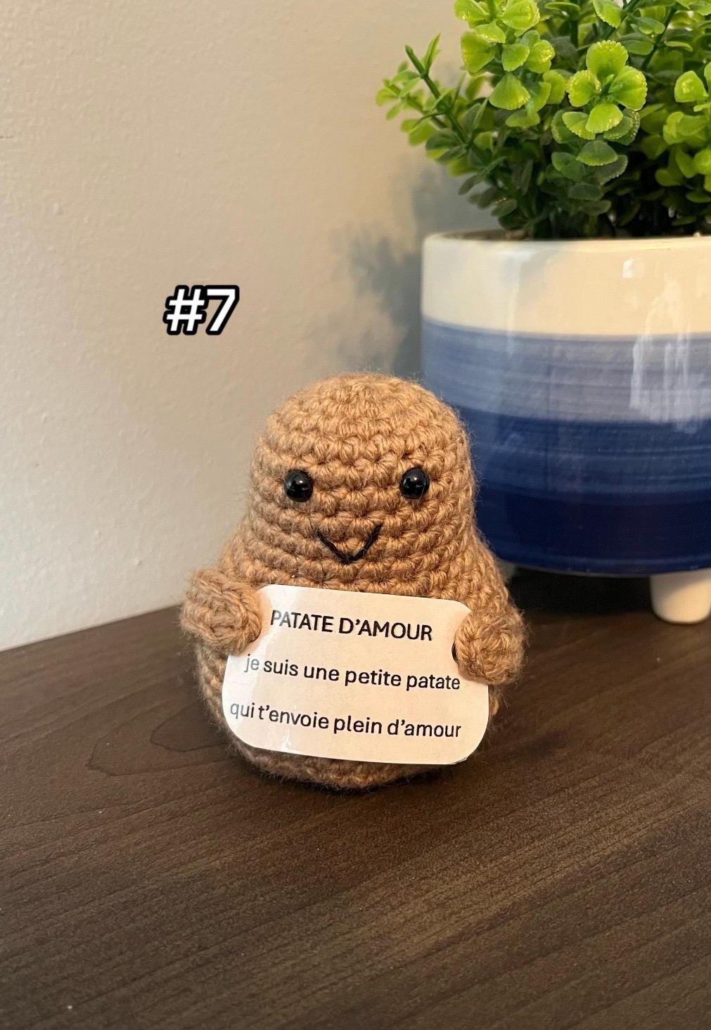 Patate positive au crochet : cadeau de soutien émotionnel - France