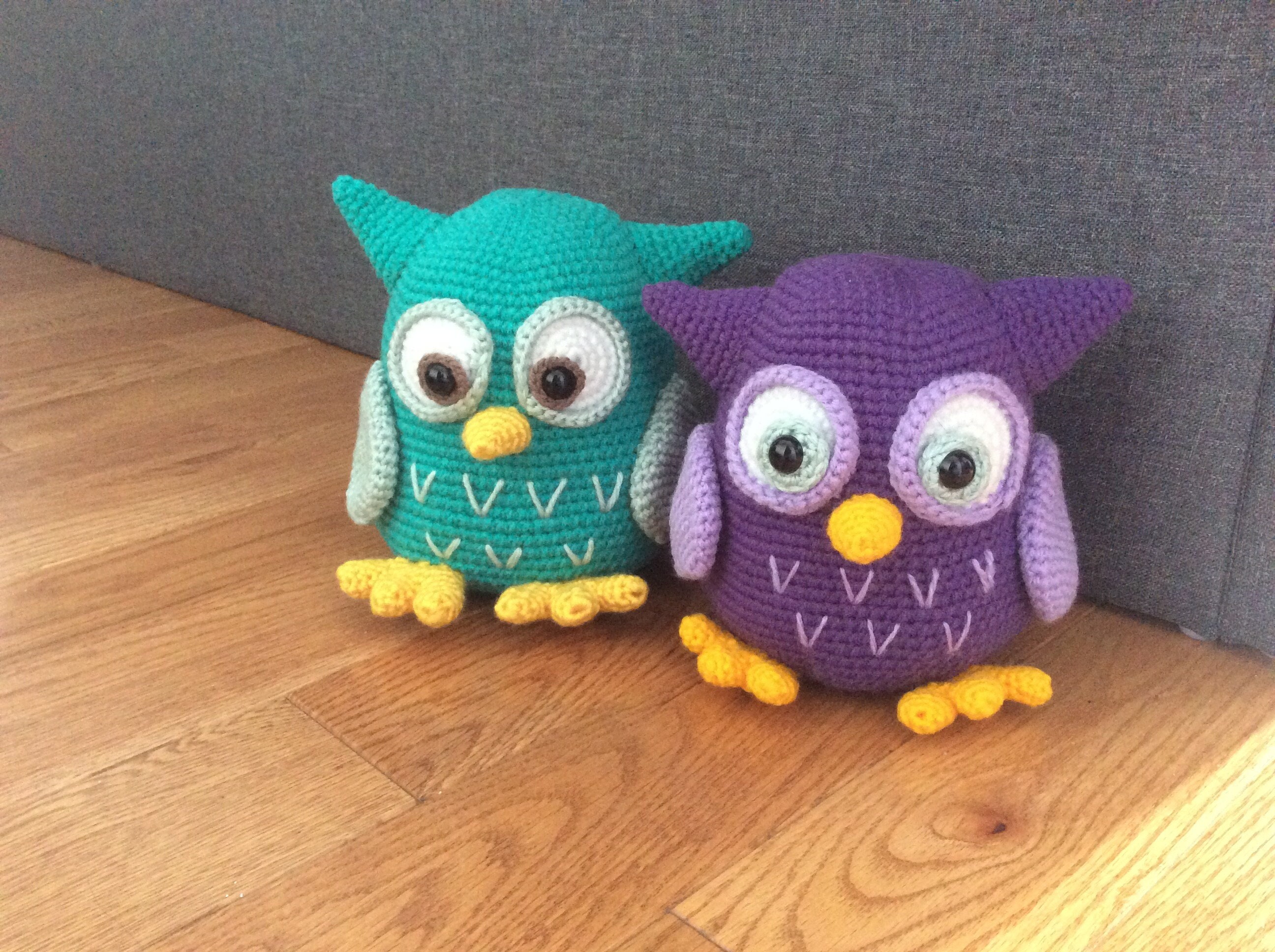 Jouet au crochet chouette, cadeau amigurumi hibou pour bébé ,peluche décorative