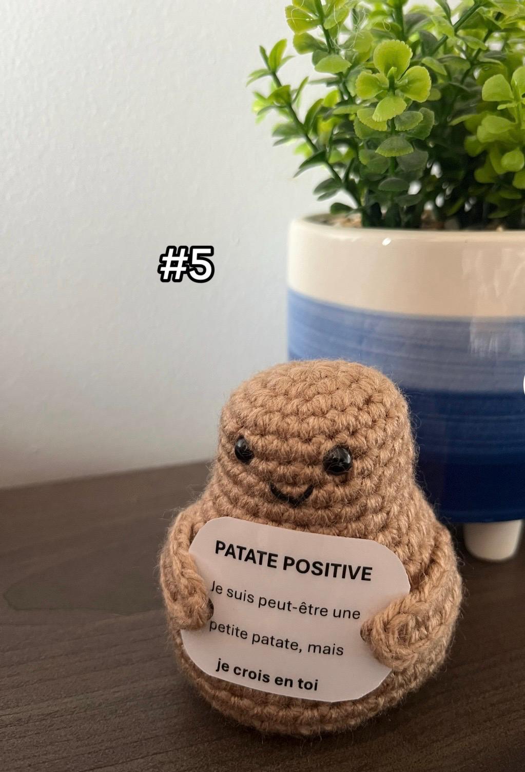 Peluche Pomme De Terre Au Crochet - Soutien émotionnel - Décoration Mignonne Pour Noël Ou Halloween - 12