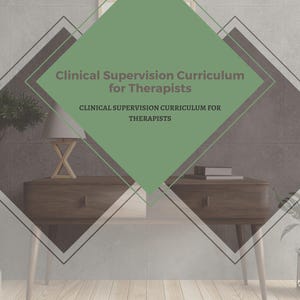 May include: A document titled Clinical Supervision Curriculum for Therapists featuring a green diamond overlay. The text Clinical Supervision Curriculum for Therapists is repeated. The website www.motivatedwellnesssolutionsllc.com is at the bottom.