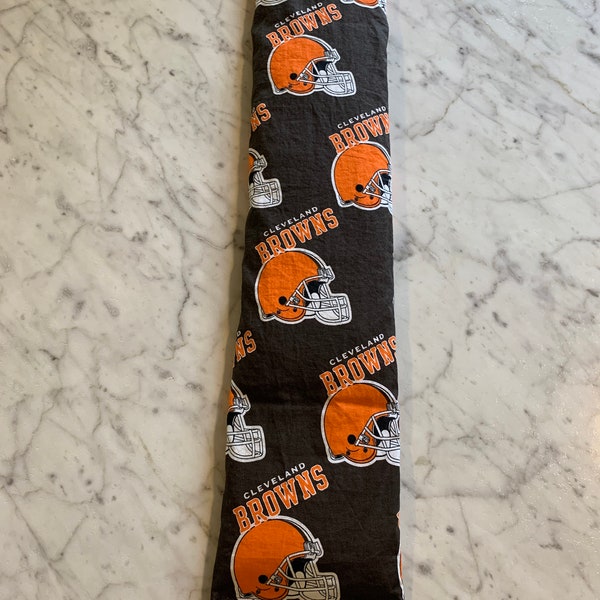 Cleveland Browns Christmas Gift Heating Cooling Large Corn Bag 5 x 25" Microwavable Headaches Arthritis Neck Wrap Pain relief