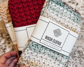 Cotton Wash Cloth Set of 2 I Reusable Dish Cloth
