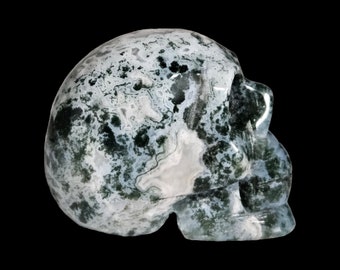 Mosagaatschedel 1,88 inch - handgesneden edelsteensculptuur