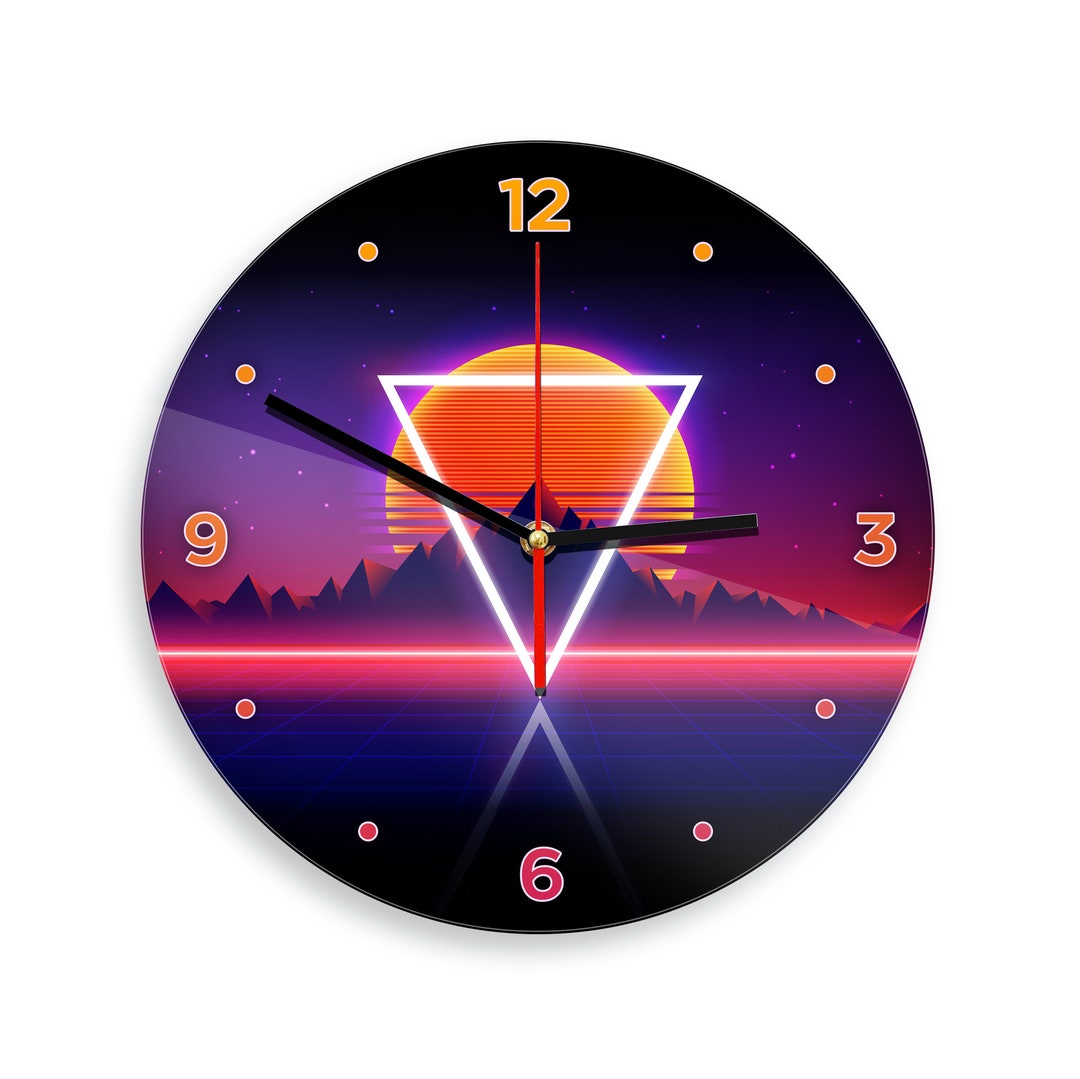 Retro Wave Gamers Wall Clock Comics Wall Clock Clock Wall Etsy