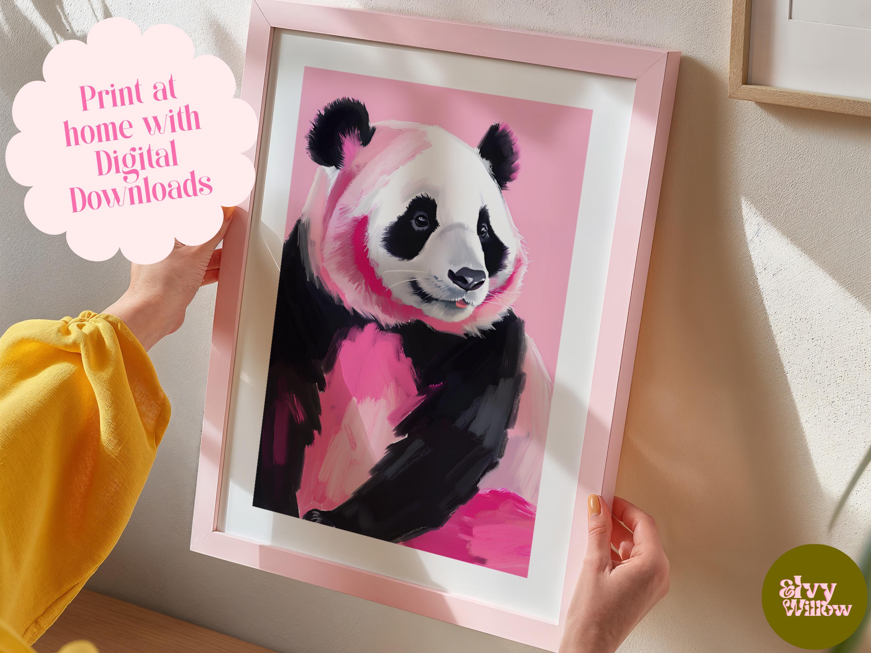 【直筆サイン入】THE PINK⭐︎PANDA / LIVE DVD Pink Panda Wall Art Print - Cute Panda Poster - Unique Gift Idea