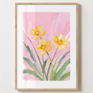 Pink Buttercup Flower Print - Flower Poster - Buttercup Art - Gloss or Matte - A5,A4,A3 or Digital Download