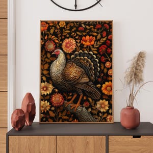 William Morris Turkey Print: Vintage Botanical Fall Decor (Digital Download)
