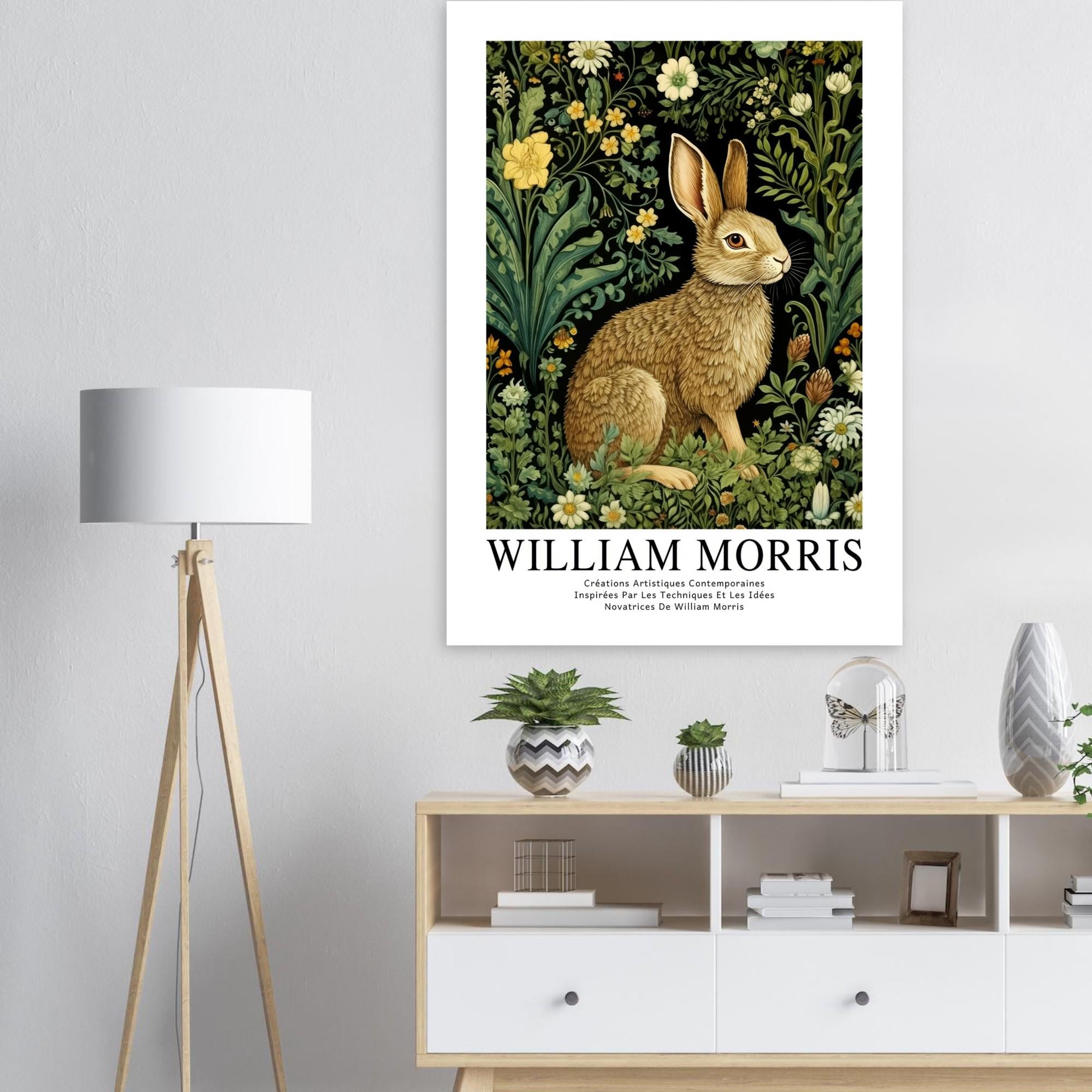 William Morris Rabbit Print: Vintage Botanical Hare Wall Art - Etsy