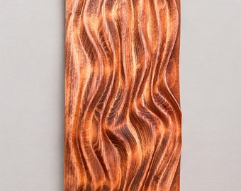 Wavy Pattern Holz Wandkunst, Modernes Holz Wandpaneel, Handgemachte Wanddekoration für Zuhause