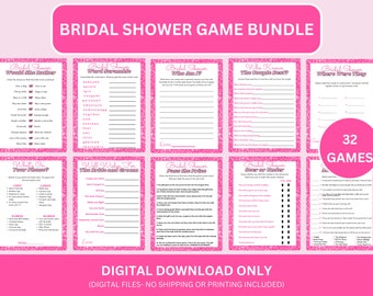 Paquete de juegos de despedida de soltera / despedida de soltera imprimible / juegos de paquetes para novias / juegos de despedida de soltera imprimibles / juegos de fiesta nupcial