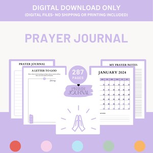 Printable Prayer Journal | Prayer Daily Devotional | Prayer Journal Printable | Digital Prayer Journal