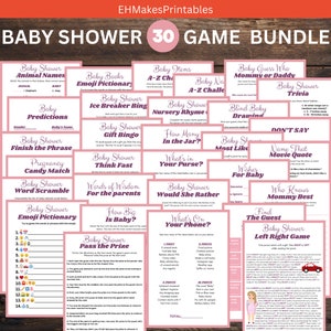 Printable Baby Shower Game Bundle | Baby Shower Games | Baby Shower Games Pack | Baby Shower Trivia | Digital
