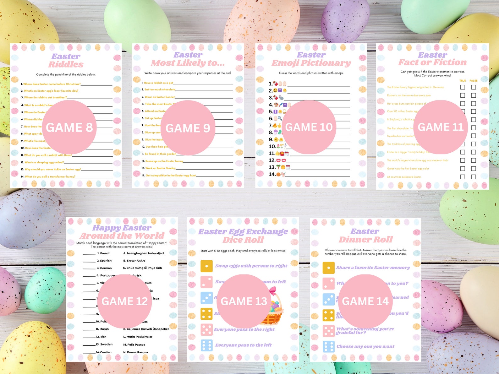 Easter Games for Kids | Easter Party Games Bundle Easter | Easter ...