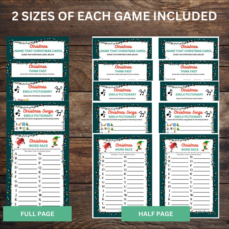 Printable Christmas Game Bundle | Christmas Party Games | Christmas ...