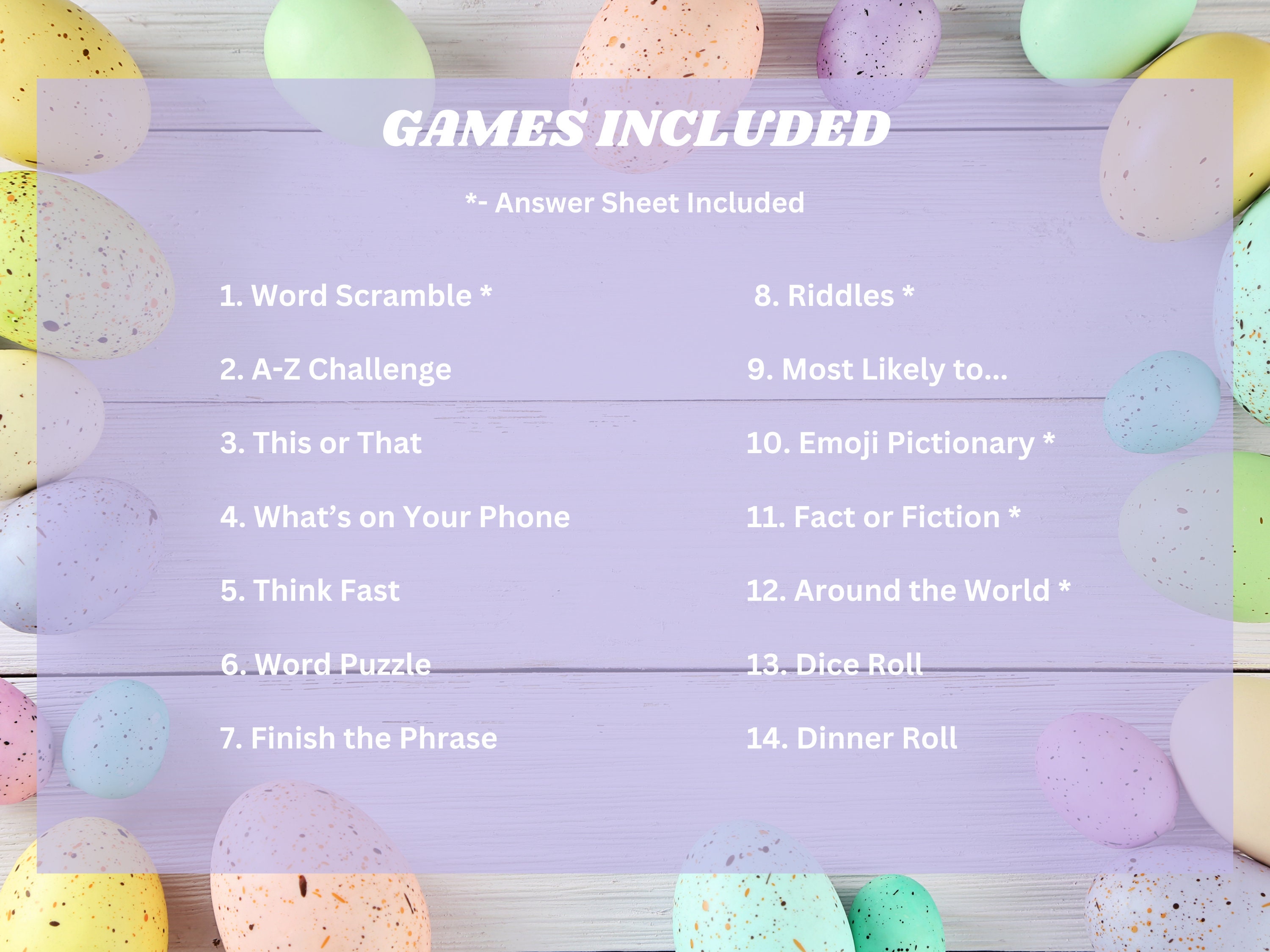 Easter Games for Kids | Easter Party Games Bundle Easter | Easter ...