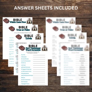 Printable Bible Games Bundle, Bible Trivia, Bible Games for Adults ...