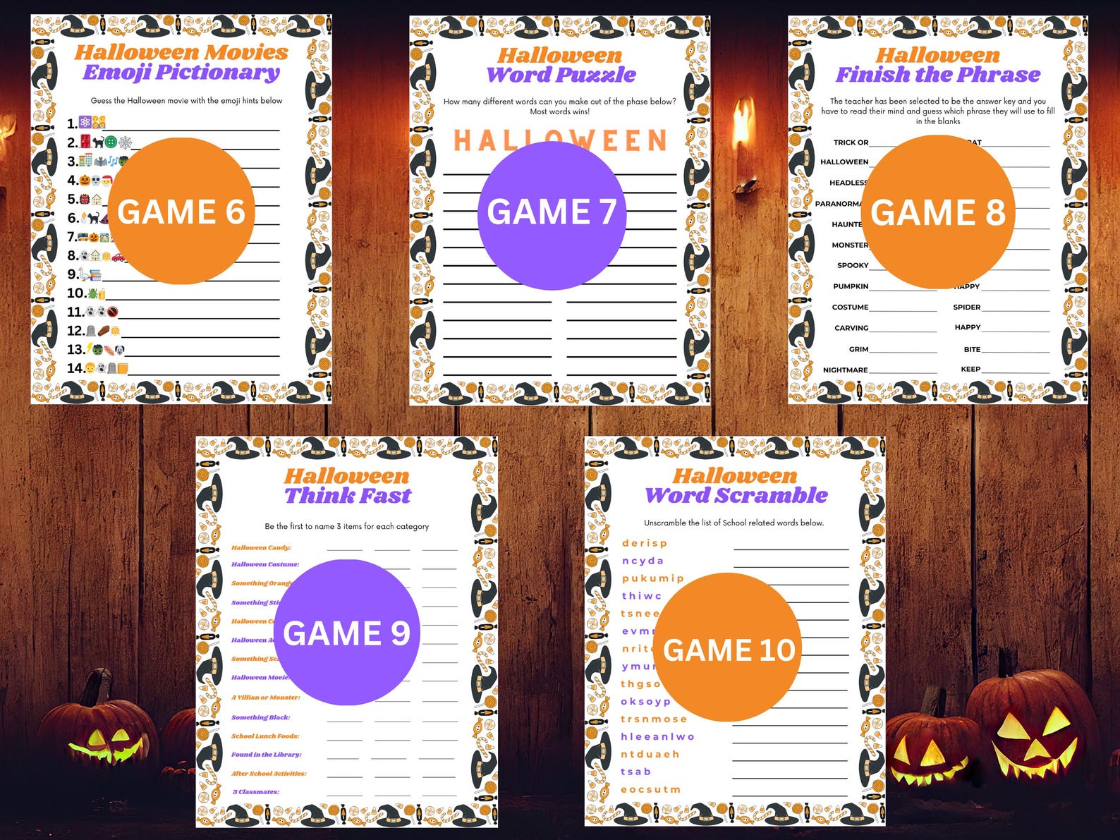 Halloween Games | Printable Games | Halloween Game Bundle | Halloween ...