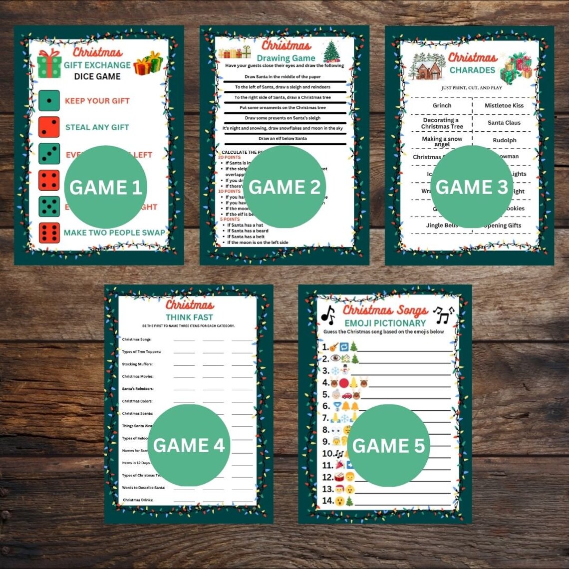 Printable Christmas Game Bundle | Christmas Party Games | Christmas ...