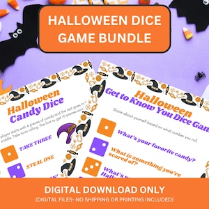 Halloween Dice Game | Printable Halloween Games | Party Games | Halloween Activities for Adults & Kids | Funny Group Party Game | Fall